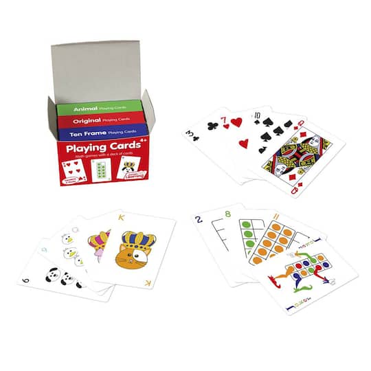 Junior Learning&#xAE; Animal, Original and 10-Frame Playing Cards